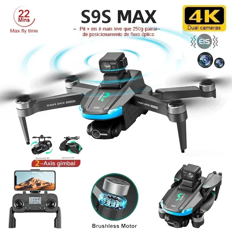 NEW S9S MAX MINI Drone 4K 2-Ax - Drone Gimbal Brushless review and price